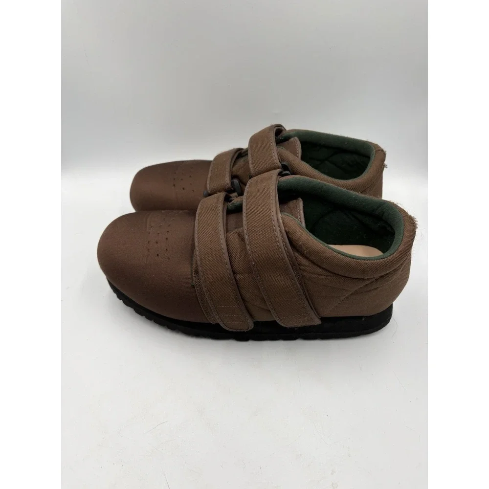Pedors Ref Brown Canvas Hook & Loop Strap Sneaker Men's US 10 Women's US 12